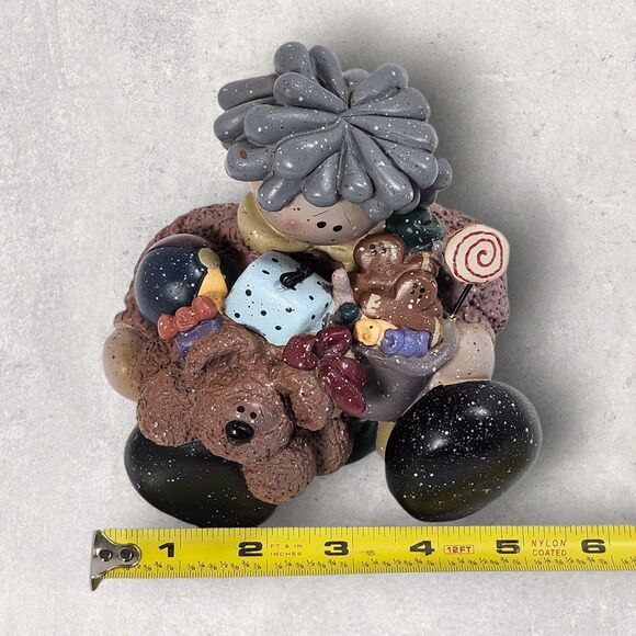 CMI/Henton Decorative Figurine Child with Toys Teddy Bear Retro Vintage Cottage - Picture 8 of 10